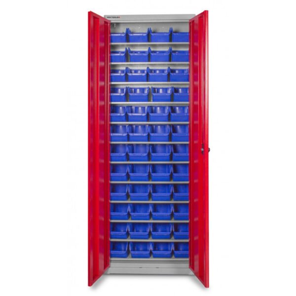 ARMOIRE À 2 PORTES AVEC 48 BACS