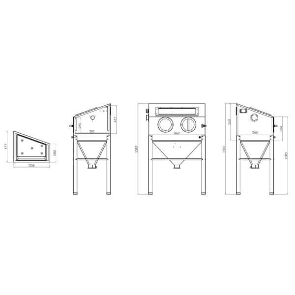 CABINE DE SABLAGE PROFESSIONNELLE 220 L – Image 15
