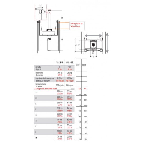 CRIC DE FOSSE CATTINI 20 T 800 MM CATTINI – Image 7