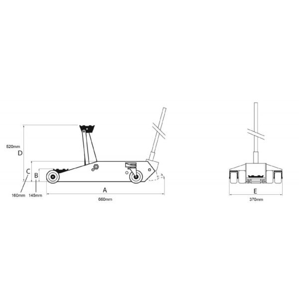 CRIC ROULEUR HYDRAULIQUE 3T - MONTÉE RAPIDE – Image 10