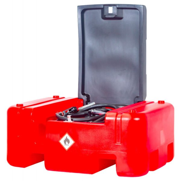 CUVE CADDY RAVITAILLEUR PE MOBILE 210L DIESEL-GASOIL AVEC POMPE 12V ET PISTOLET AUTOMATIQUE – Image 4