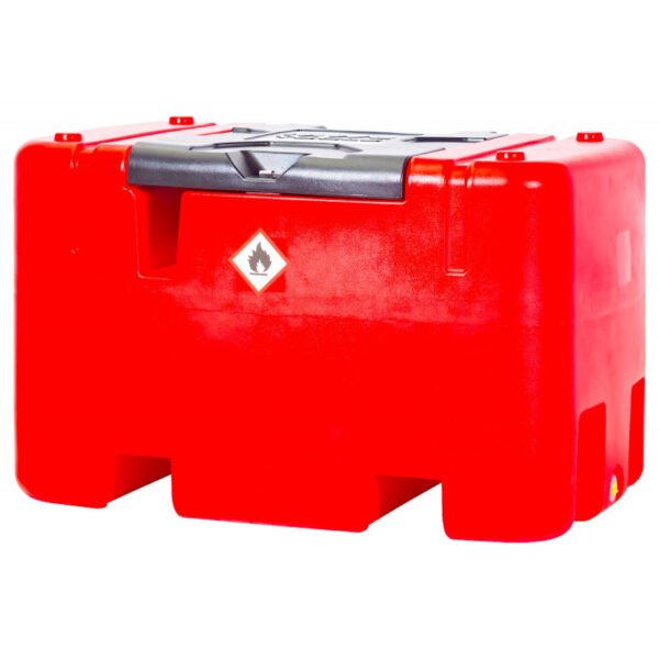 CUVE CADDY RAVITAILLEUR PE MOBILE DIESEL-GASOIL 440L AVEC POMPE 12V ET PISTOLET AUTOMATIQUE – Image 6
