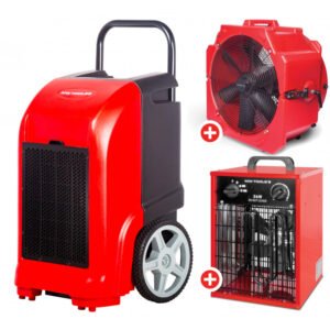 SET DÉSHUMIDIFICATEUR BDP70 + VENTILATEUR MV500PPL + CHAUFFAGE WEL33