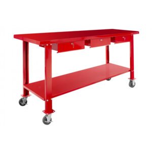 ETABLI 200 CM AVEC ROUES ET 3 TIROIRS