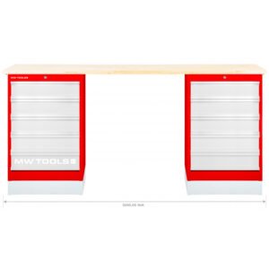 ÉTABLI MODULAIRE AVEC 2 ARMOIRES À TIROIRS 200 CM