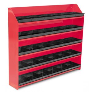 ETAGÈRE MÉTALLIQUE AVEC 30 BACS