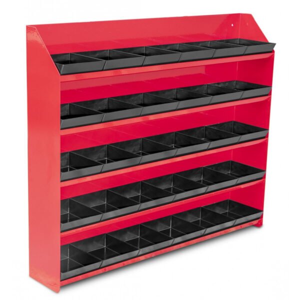 ETAGÈRE MÉTALLIQUE AVEC 30 BACS