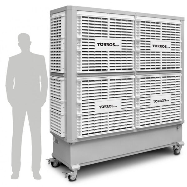 RAFRAÎCHISSEUR D'AIR ÉVAPORATIF INDUSTRIEL MOBILE LARGE 40000 M³/H – Image 3