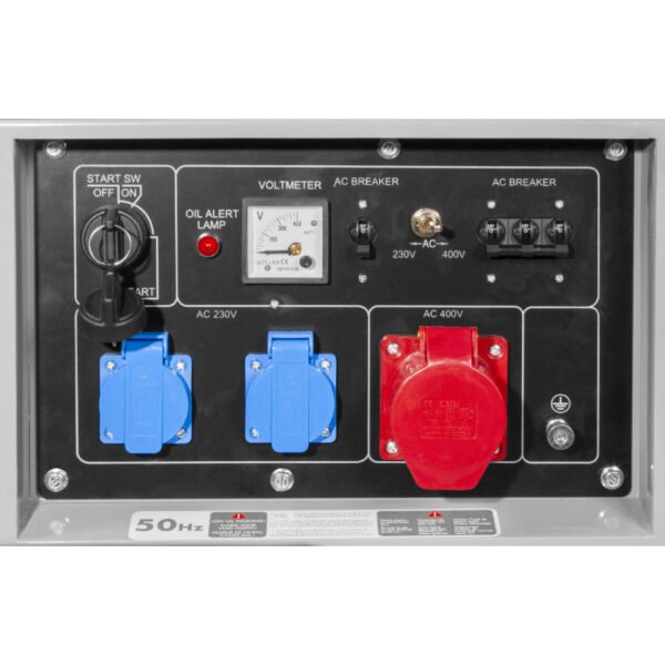 GROUPE ÉLECTROGÈNE INSONORISÉ DIESEL 4,8 KW 230V+ 6 KW 400V – Image 2