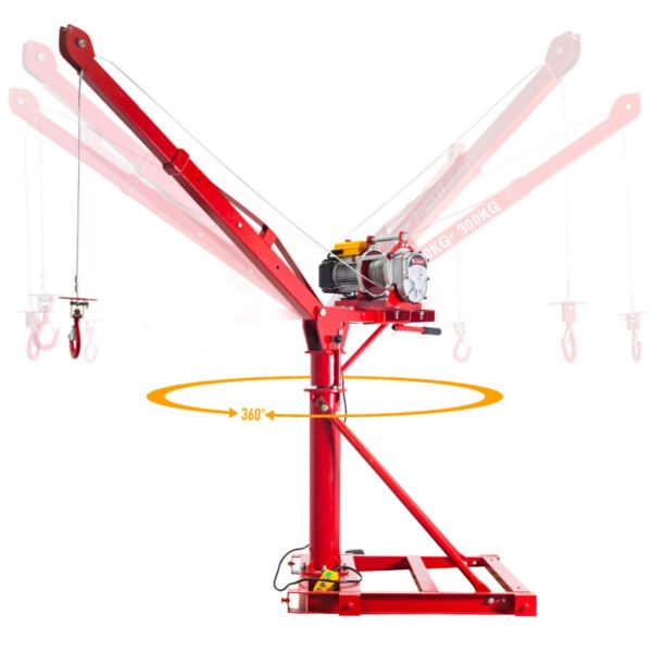 GRUE MOBILE 500 KG AVEC TREUIL ÉLECTRIQUE 230 V – Image 3