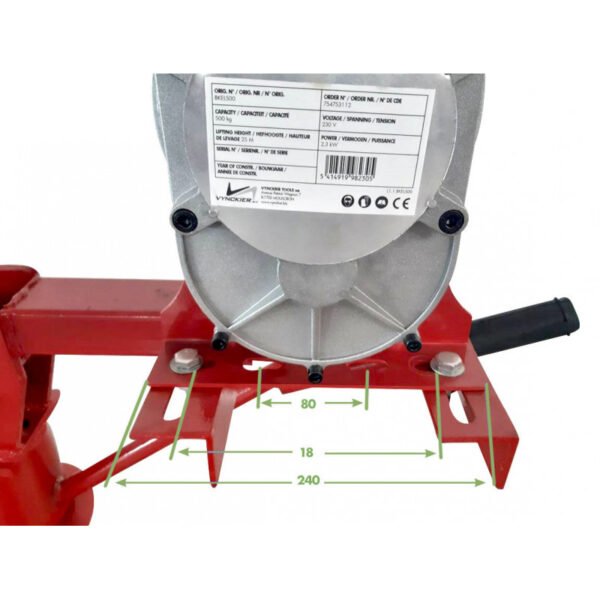 GRUE MOBILE 500 KG AVEC TREUIL ÉLECTRIQUE 230 V – Image 4