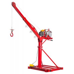 GRUE MOBILE 500 KG AVEC TREUIL ÉLECTRIQUE 230 V