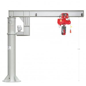 GRUE PIVOTANTE ÉLECTRIQUE 1T FLÈCHE 3M AVEC PALAN ET CHARIOT