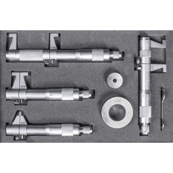 JEU DE MICROMÈTRES D'INTÉRIEUR 5 - 100 MM ANALOGIQUE 7 PCS – Image 2