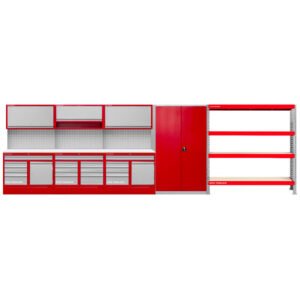 MOBILIER D’ATELIER 6,4 M ARMOIRE RAYONNAGE DE STOCKAGE