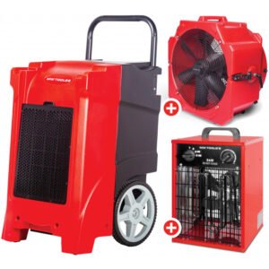 PACK DÉSHUMIDIFICATEUR BDP90 + VENTILATEUR MV500PPL + CHAUFFAGE WEL33