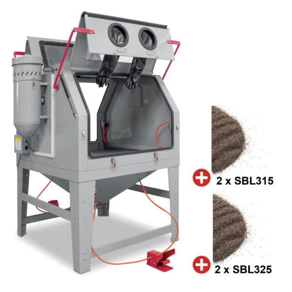 PACK CABINE DE SABLAGE + 4X25KG D'ABRASIFS SABLE CORINDON – Image 17