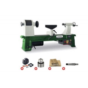 PACK TOUR À BOIS 355X510MM + MANDRIN 100MM + JEU 8 BURINS + MANDRIN À COURONNE