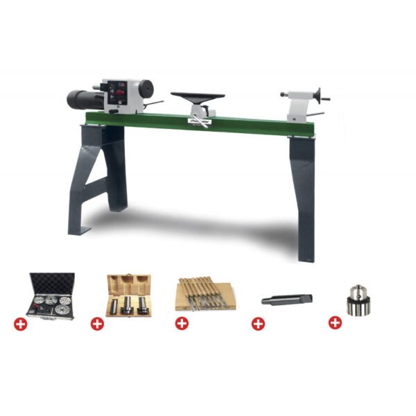 PACK TOUR À BOIS 408X1067MM + MANDRIN 146MM + JEU 8 BURINS + ETC – Image 3