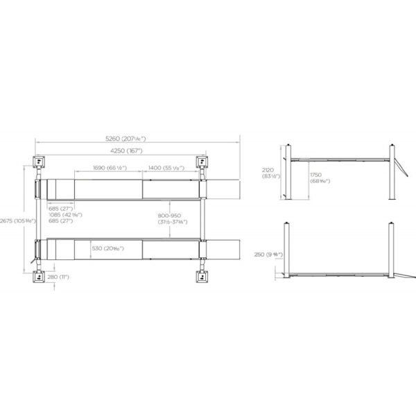 PONT ÉLÉVATEUR 4 COLONNES AVEC GÉOMÉTRIE 4.0T – Image 6
