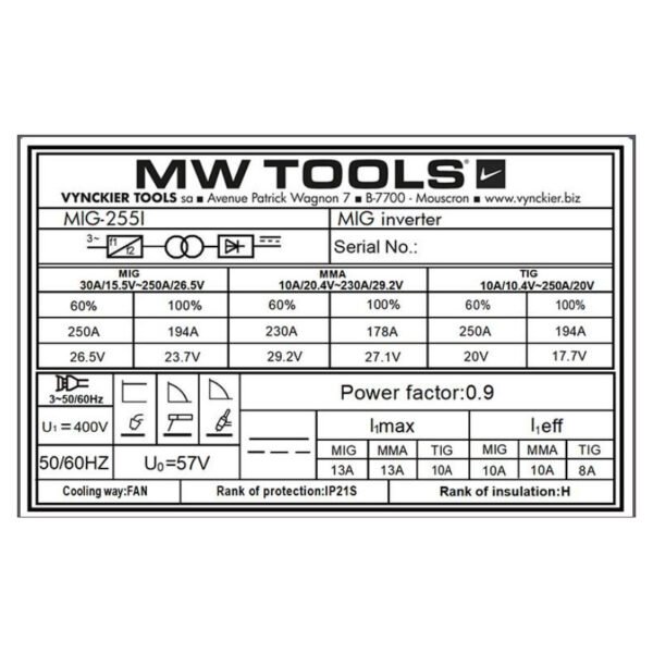 POSTE À SOUDER INDUSTRIEL MIG 250 A LCD + ACCESSOIRES – Image 7