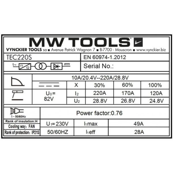 POSTE À SOUDER ÉLECTRODE MMA 220A ÉCRAN LCD 230V AVEC ACCESSOIRES – Image 5
