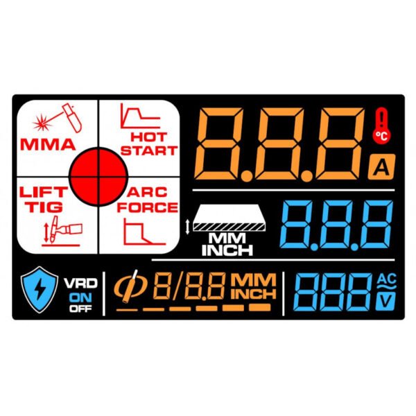 POSTE À SOUDER ÉLECTRODE MMA 220A ÉCRAN LCD 230V AVEC ACCESSOIRES – Image 6