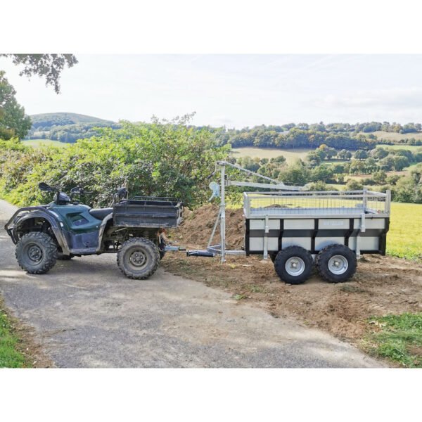 REMORQUE 1000 KG AVEC BENNE GALVANISÉE ET GRUE – Image 12