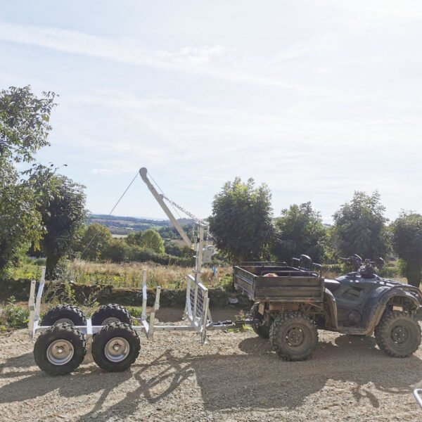 REMORQUE 1000 KG AVEC BENNE GALVANISÉE ET GRUE – Image 9
