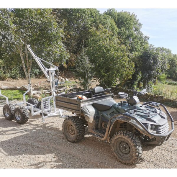 REMORQUE 1000 KG AVEC BENNE GALVANISÉE ET GRUE – Image 10