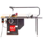 SCIE CIRCULAIRE SUR TABLE REVÊTUE TIN DIAM. 250MM 4KW 400V BUTÉE 91CM