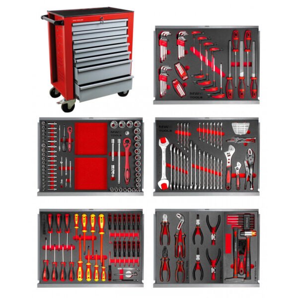 SERVANTE D'ATELIER COMPLÈTE 211 OUTILS