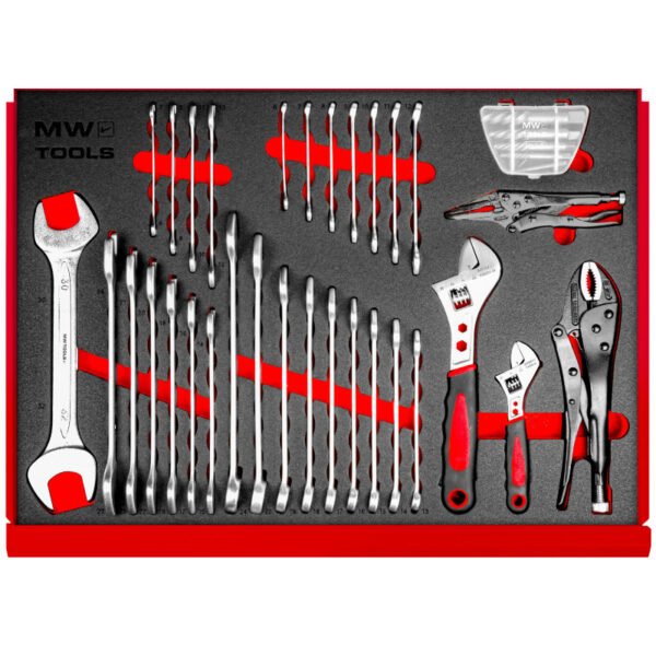 SERVANTE D'ATELIER COMPLÈTE ROUGE 211 OUTILS – Image 4