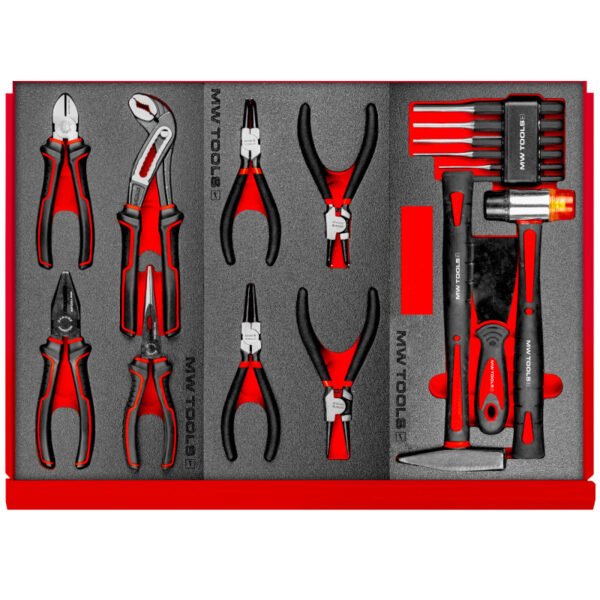 SERVANTE D'ATELIER COMPLÈTE ROUGE 211 OUTILS – Image 7