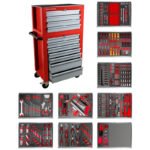 SERVANTE D'ATELIER COMPLÈTE HAUTE AVEC COFFRE 512 OUTILS