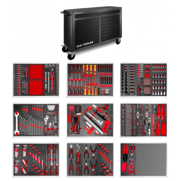 SERVANTE D'ATELIER COMPLÈTE XXL NOIRE 512 OUTILS