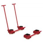 SET DE 4 ROULEURS FIXE ET ROTATIF 20T AVEC POIGNÉE