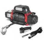 TREUIL ÉLECTRIQUE 12V 5443 KG CÂBLE 26M SYNTHÉTIQUE TÉLÉCOMMANDE SANS FIL