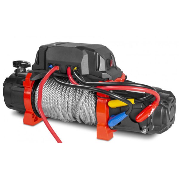 TREUIL ÉLECTRIQUE 24V 5443 KG CÂBLE 26M ACIER TÉLÉCOMMANDE SANS FIL – Image 2