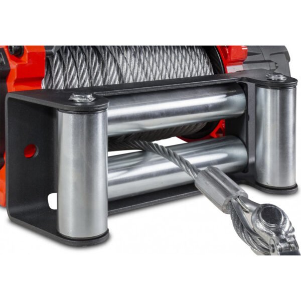 TREUIL ÉLECTRIQUE 24V 5443 KG CÂBLE 26M ACIER TÉLÉCOMMANDE SANS FIL – Image 4
