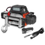 TREUIL ÉLECTRIQUE 24V 5443 KG CÂBLE 26M ACIER TÉLÉCOMMANDE SANS FIL