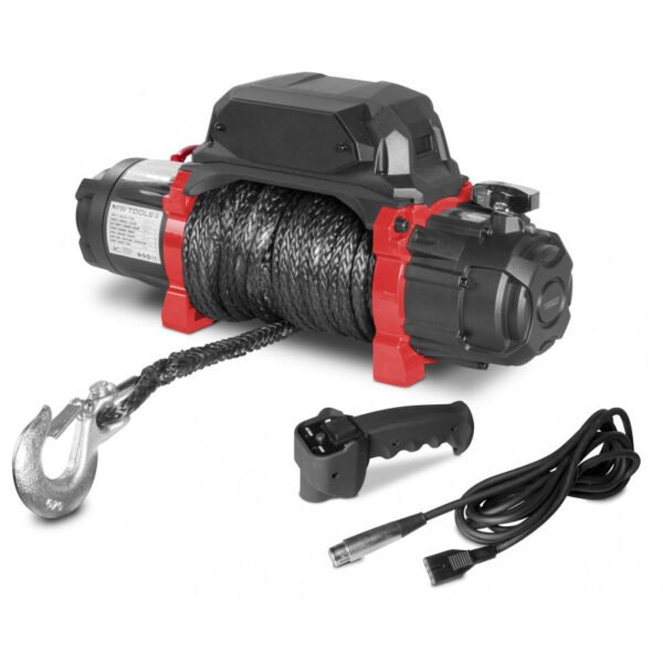 TREUIL ÉLECTRIQUE 24V 5443KG CÂBLE 26M SYNTHÉTIQUE TÉLÉCOMMANDE SANS FIL – Image 4