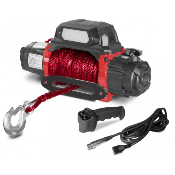 TREUIL ÉLECTRIQUE 24V 5443KG CÂBLE 26M SYNTHÉTIQUE TÉLÉCOMMANDE SANS FIL – Image 8