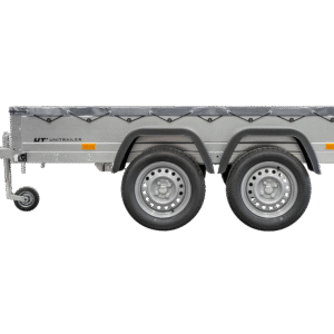 REMORQUE UNITRAILER 264/2 KIPP AVEC ROUE JOCKEY, TIGE DE SUPPORT DE BÂCHE ET BÂCHE PLATE GRISE