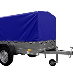 Remorque Routière Avec Bâche Haute, Arceau Et Roue Jockey 230X125 Garden Trailer 230 Kipp