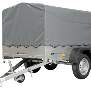 REMORQUE DOUBLE ESSIEUX UNITRAILER 264/2 KIPP AVEC ROUE JOCKEY, ARCEAU ET bâche GRISE