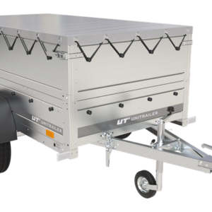 REMORQUE GARDEN TRAILER 200 KIPP AVEC ROUE JOCKEY, REHAUSSES, CHÂSSIS H-0 ET BÂCHE GRISE