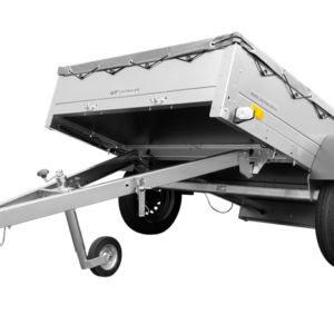 REMORQUE GALVANISÉ 230 X 125 CM GARDEN TRAILER 230 KIPP [AVEC ROUE JOCKEY ET BÂCHE PLATE
