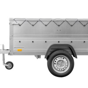 GARDEN TRAILER 200 KIPP REMORQUE NEUVE 200X106 AVEC BÂCHE PLATE, REHAUSSES DE RIDELLES ET ROUE JOCKEY