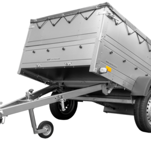 REMORQUE NEUVE 200X125 AVEC BÂCHE PLATE, REHAUSSES DE RIDELLES ET ROUE JOCKEY - GARDEN TRAILER 201 KIPP